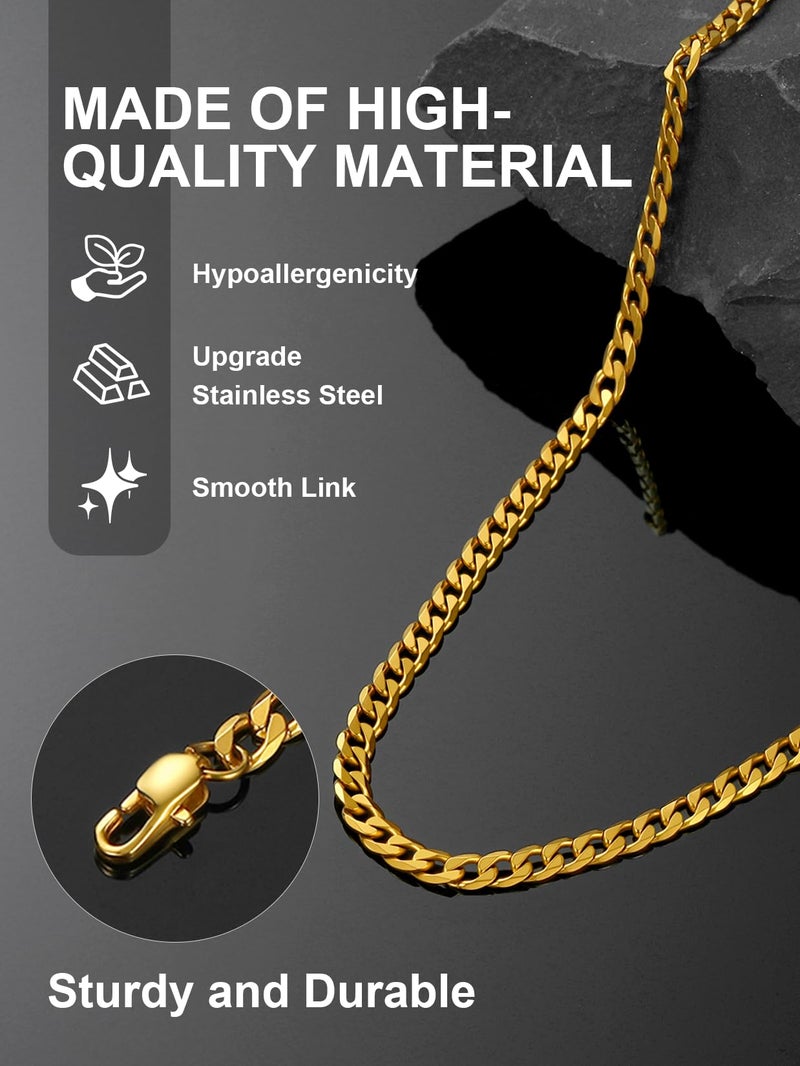ChainsPro Silver and Gold Chains Men Golden Necklace 22inch Rapper Hip Hop Jewelry friend Father Husband Gift - Image 5